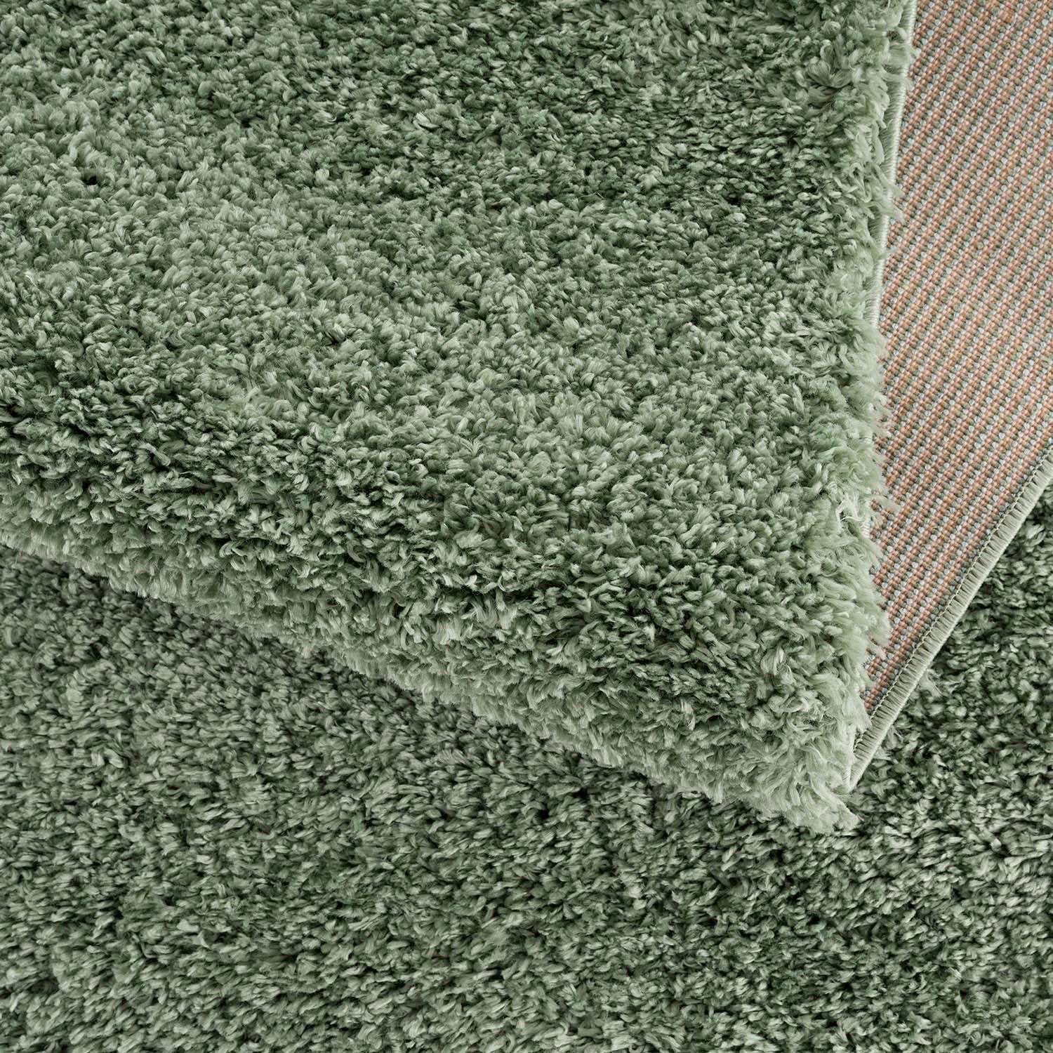 Hochflor-Teppich Pulpy 100, Carpet City, rund, Höhe: 30 mm, besonders weich, mit Fransen, Uni Farben
