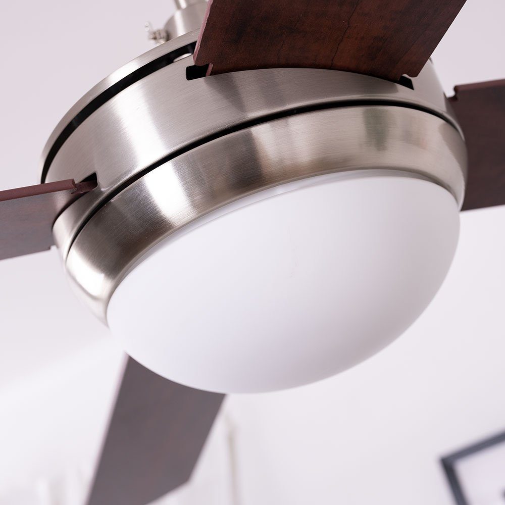 etc-shop Deckenventilator, Deckenventilator mit Beleuchtung und Fernbedienung leise 132cm
