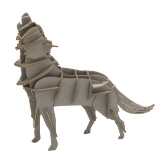 3D-Modell, Wolf, Spezialkarton, gelasert