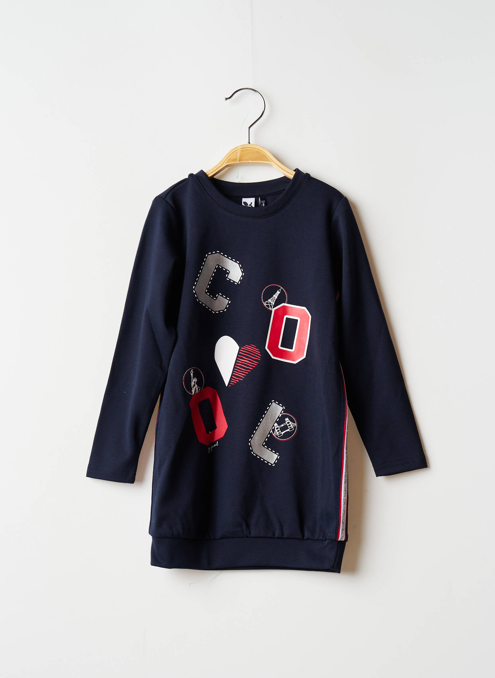 3 Pommes Robes Mi Longues Fille couleur bleu