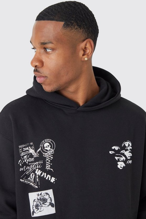 Oversize Hoodie mit Print