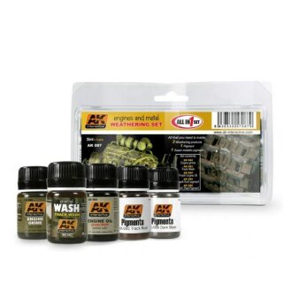 AK Engines and Metal Weathering Set