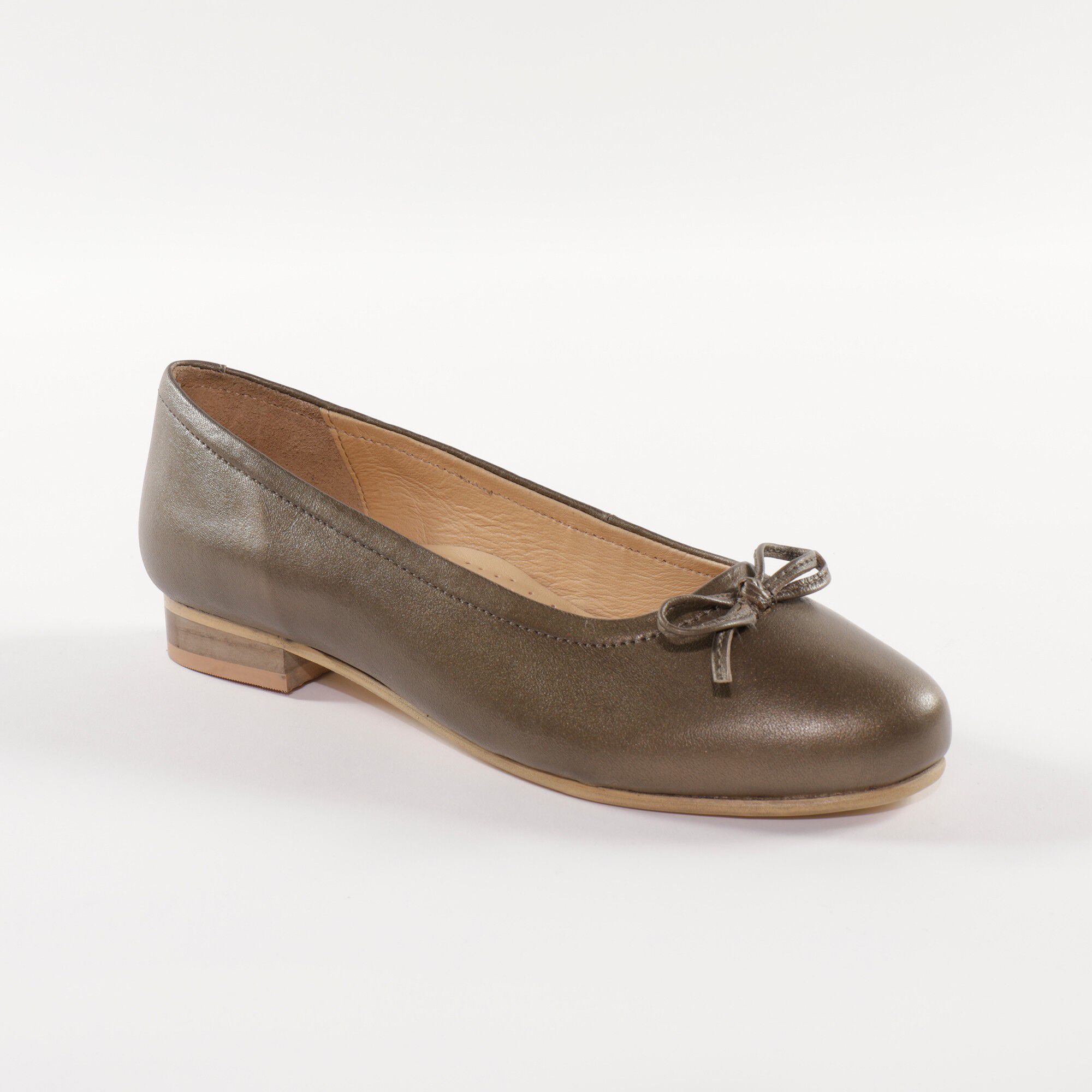 Ballerines plates en cuir confort