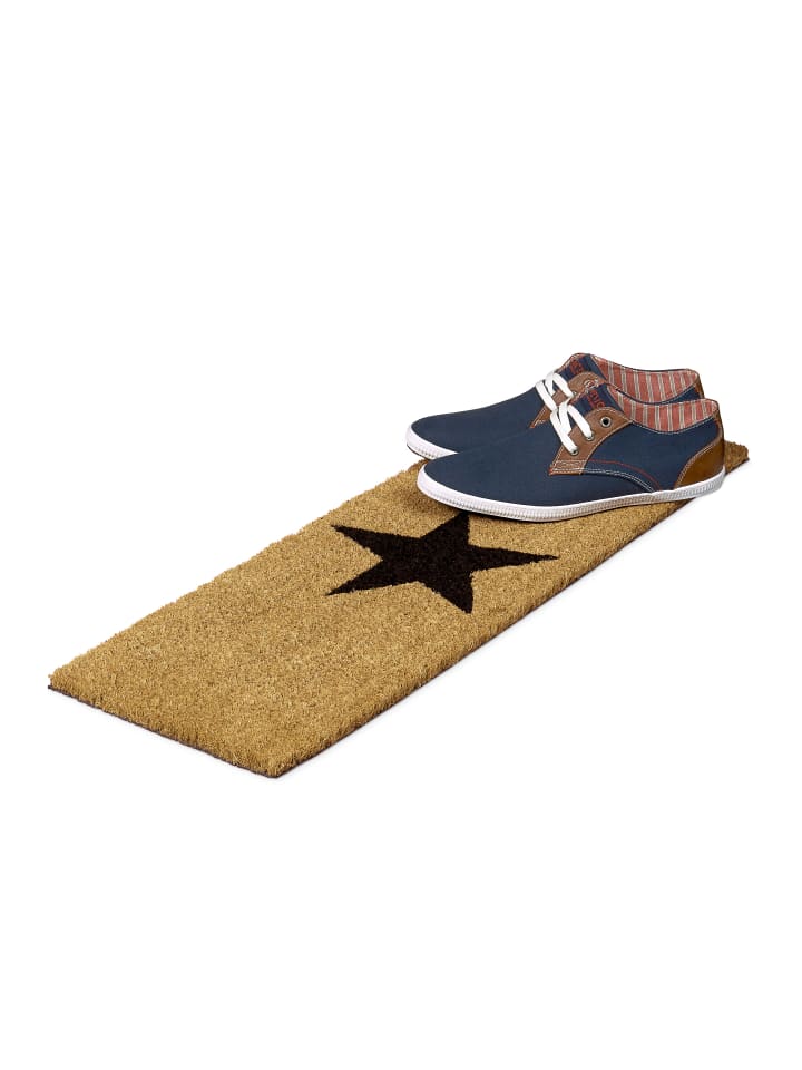 relaxdays Fußmatte Stern in Natur - (B)75 x (T)25 cm günstig kaufen onesize