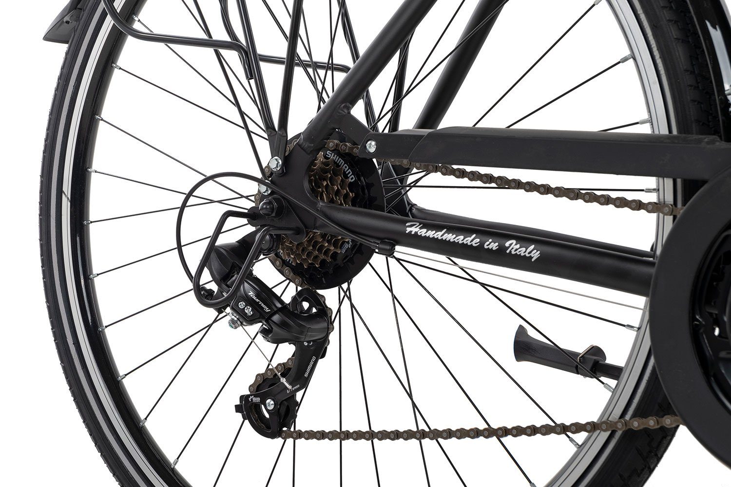 Ciclista Cityrad Ponte Vecchio, 21 Gang Shimano Tourney 21 Schaltwerk, Kettenschaltung, Trekkingrad schwarz/grau
