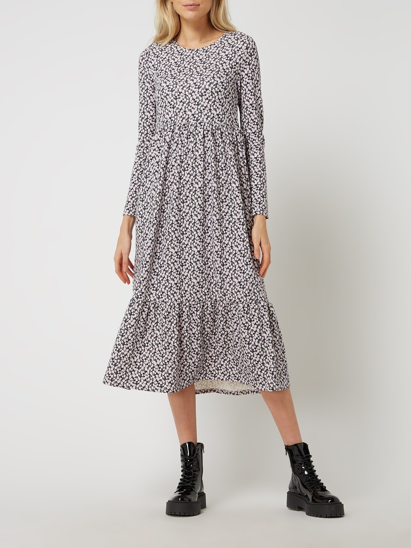 Jerseykleid aus Modalmischung in flieder
