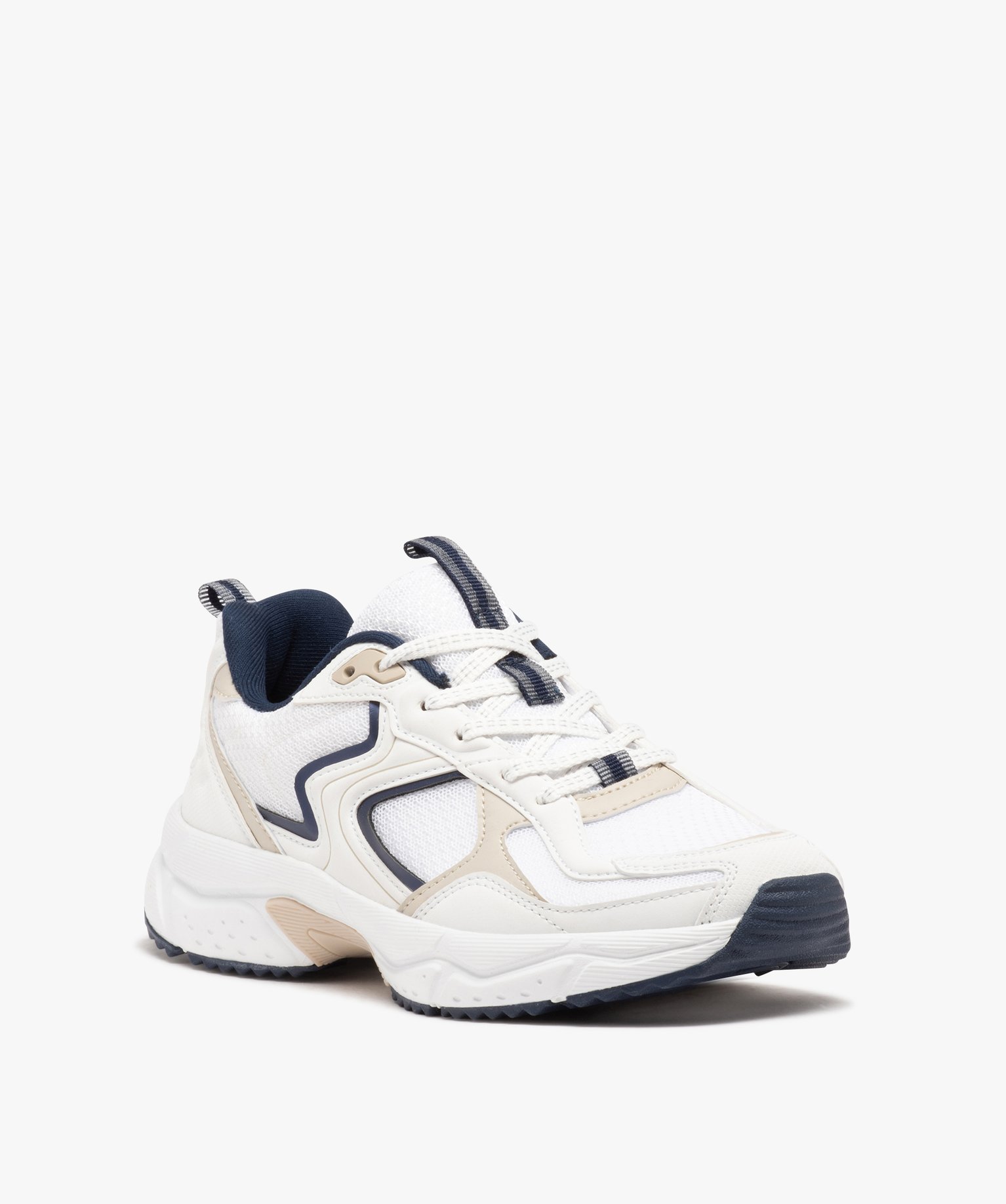Baskets de sport en mesh légères femme blanc | GEMO