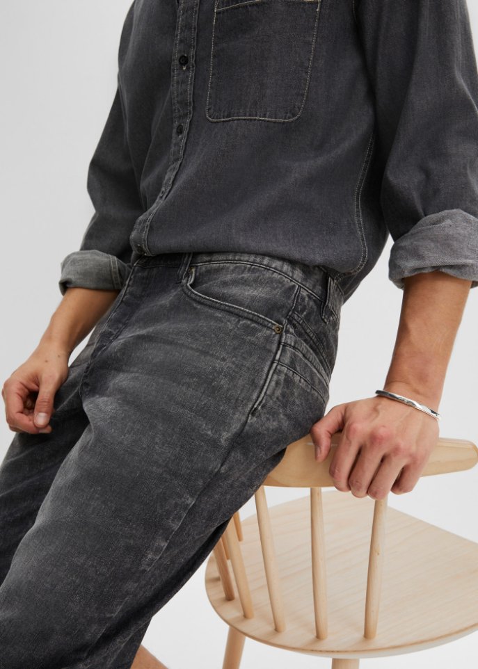 Stretch-Jeans-Long-Bermuda, Regular Fit