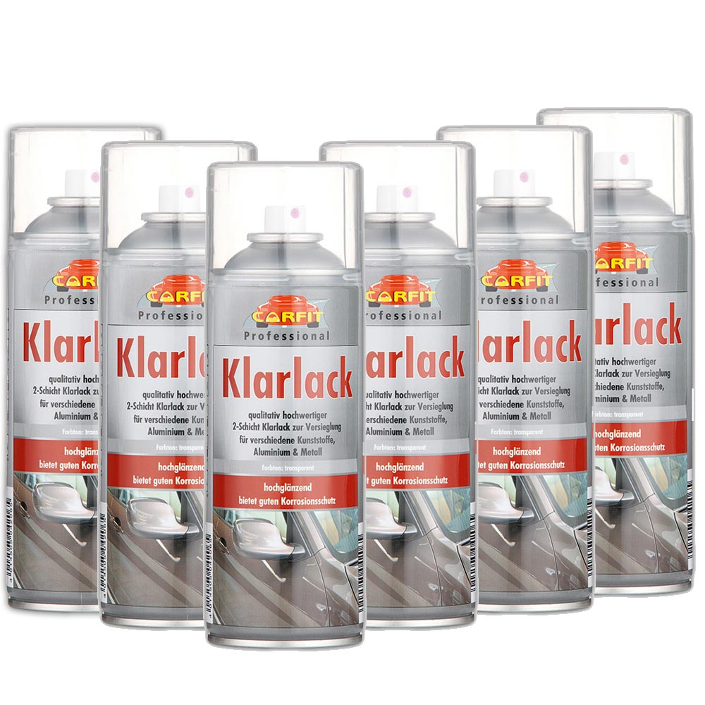 Baufix Carfit Klarlack Spray 6er Set