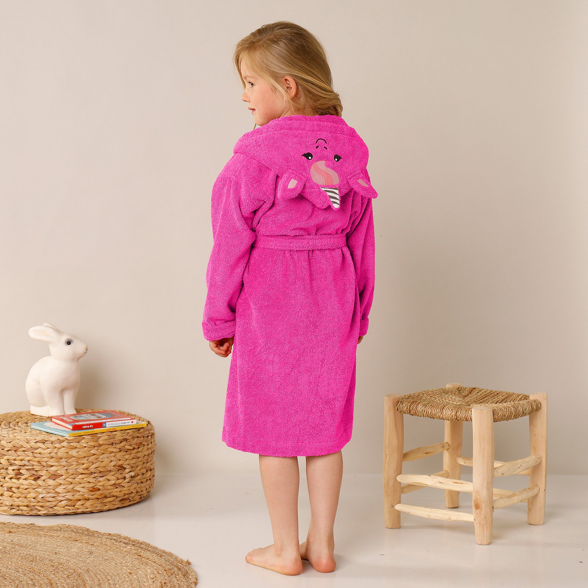 Peignoir de bain enfant personnalisable licorne à capuche