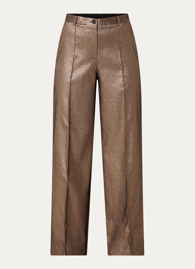 Summum High waist loose fit trousers with glitter