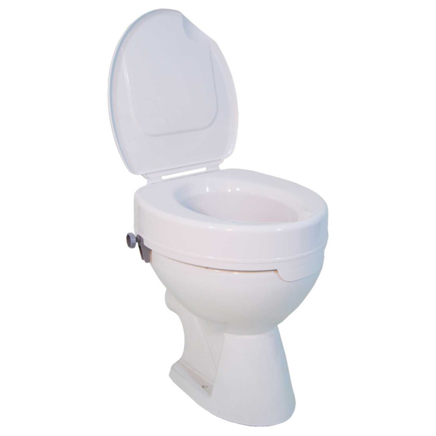 Drive Medical Toilettensitzerhöhung Ticco 2G Toilettensitzerhöhung mit Deckel, 10 cm