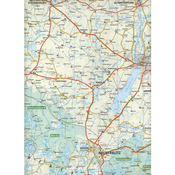 ADAC Regionalkarte Deutschland Blatt 3 Rostock, Rügen, Stettin 1:150 000 - Straßenkarte