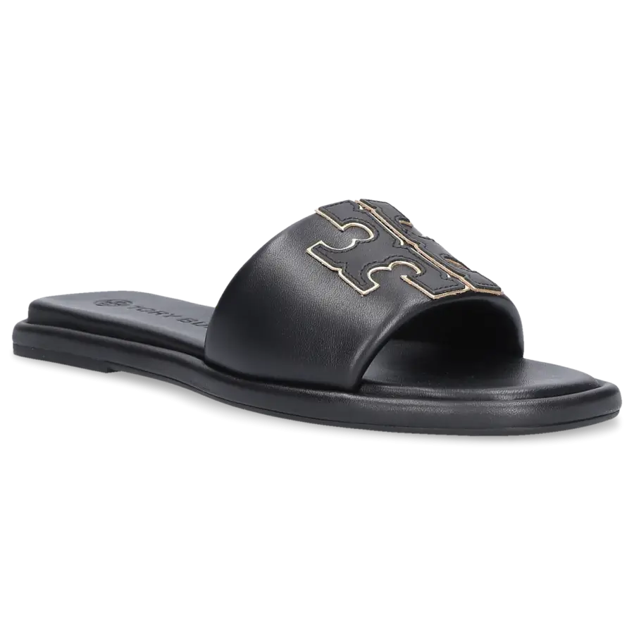 Tory Burch - Sandalen DOUBLE T Kalbsleder - schwarz