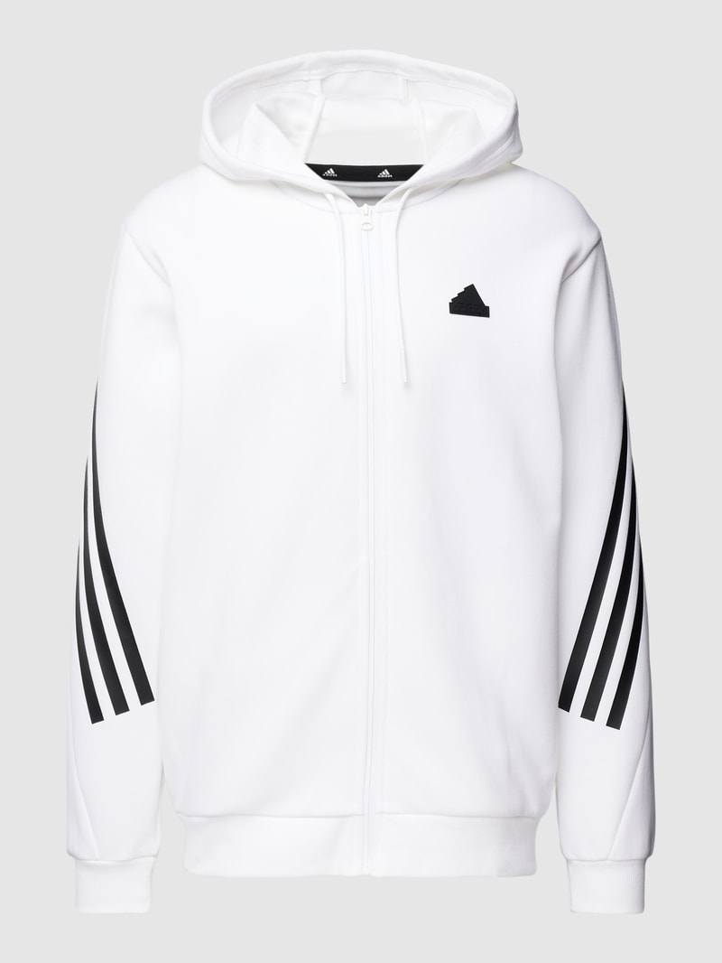 Sweatjacke mit Kapuze in weiß