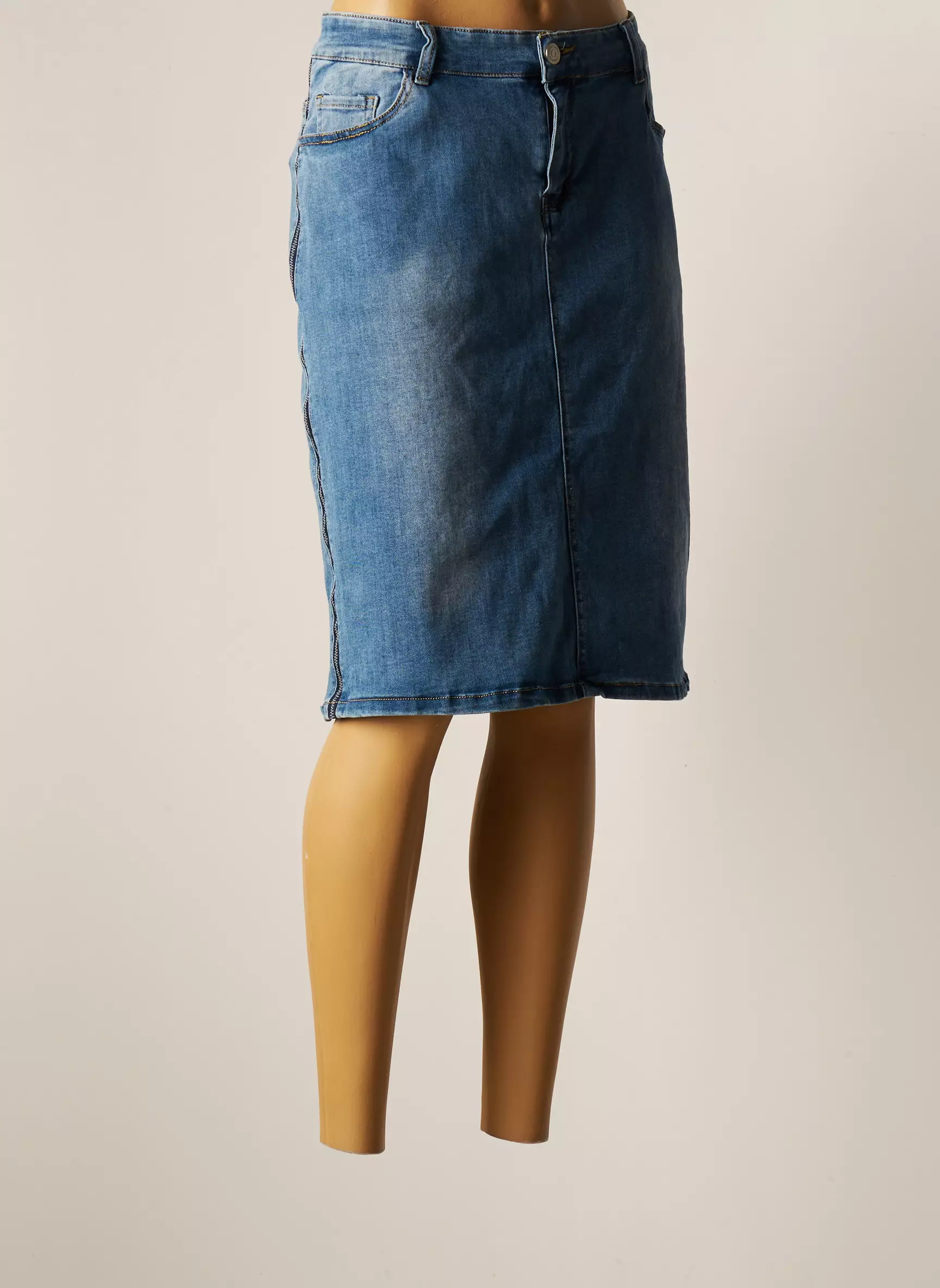 Big Spade Jupes Mi Longues Femme couleur bleu