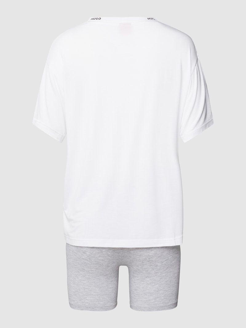 Pyjama-Oberteil mit Label-Detail Modell 'UNITE' in weiß