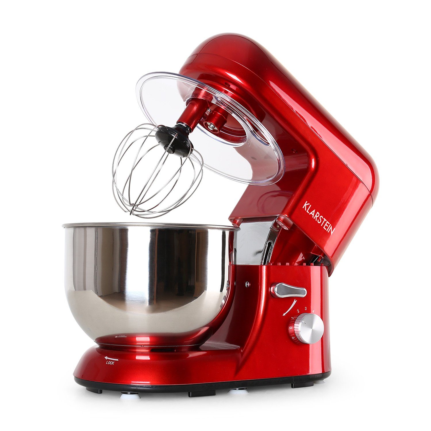 Klarstein Küchenmaschine mit Kochfunktion Bella, 2000 W, 5.2 l Schüssel, Knetmaschine Teigmaschine Teigknetmaschine Rührmaschine Standmixer
