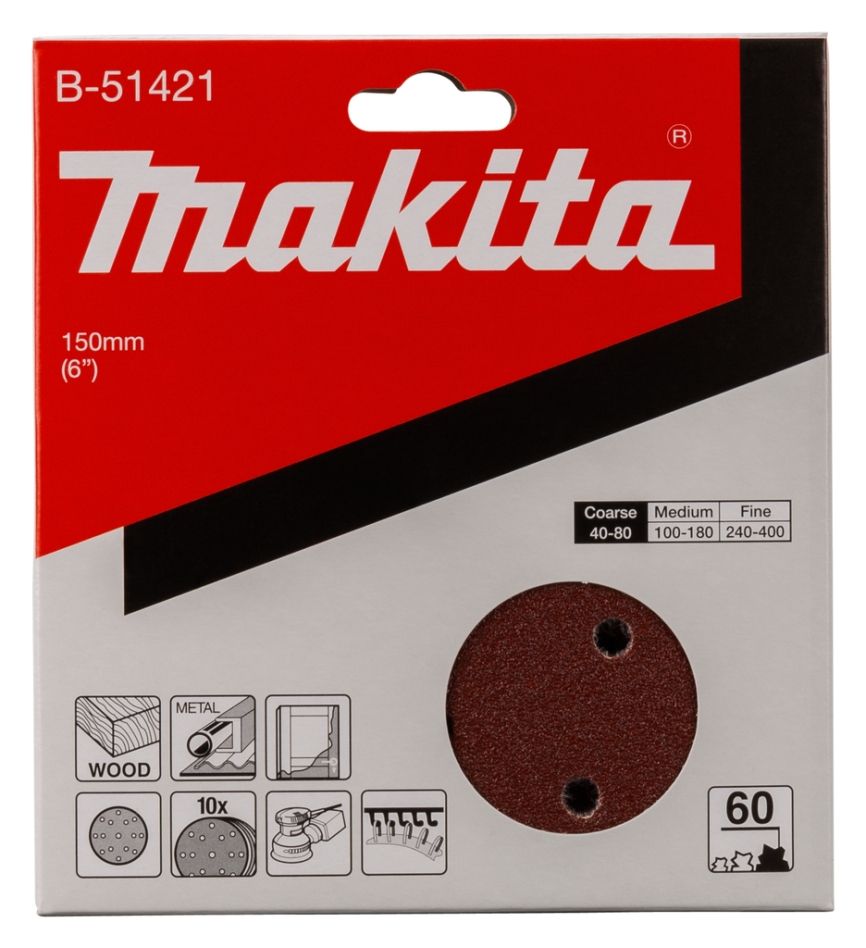 Disco de lixa Makita B-51421 K60 150mm