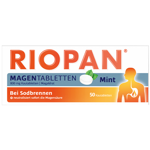 RIOPAN Magen Tabletten Mint 800 mg Kautabletten  50 St  Kautabletten