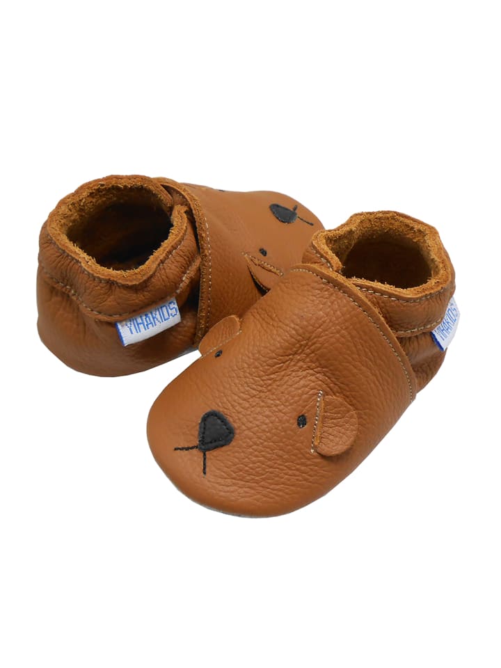Yalion Leder-Krabbelschuhe 