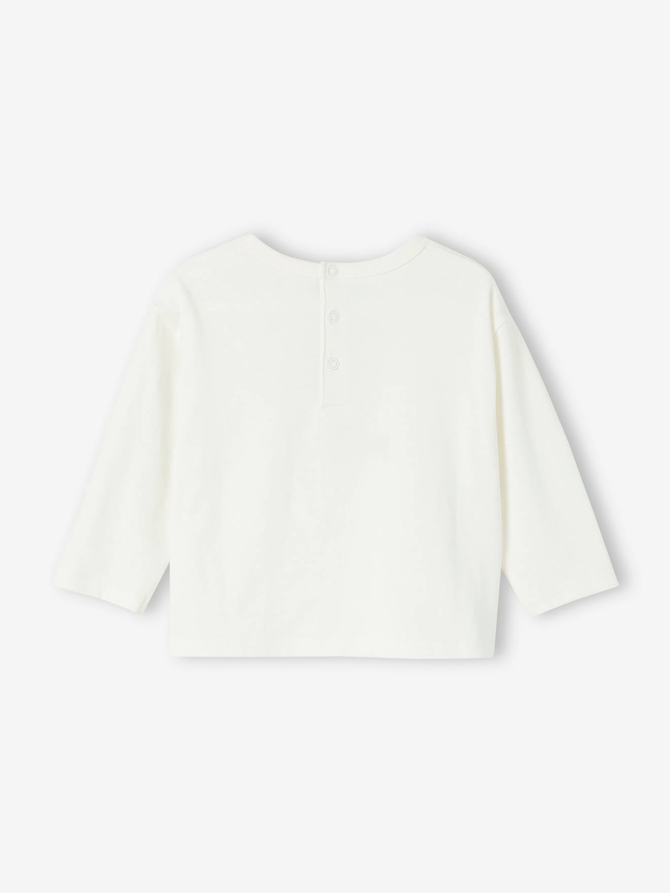 Vertbaudet Baby Shirt aus Bio-Baumwolle mit Message, personalisierbar - wollweiß