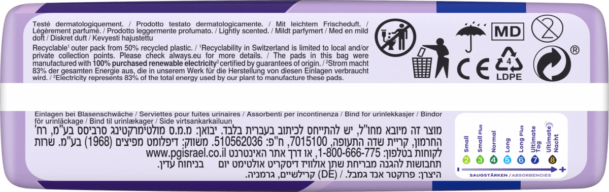 discreet Inkontinenz Einlagen Ultimate Tag, 8 St