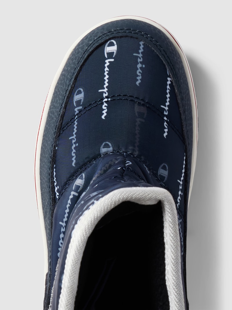 Boots mit Allover-Logo Modell 'FLAKEY' in marineblau