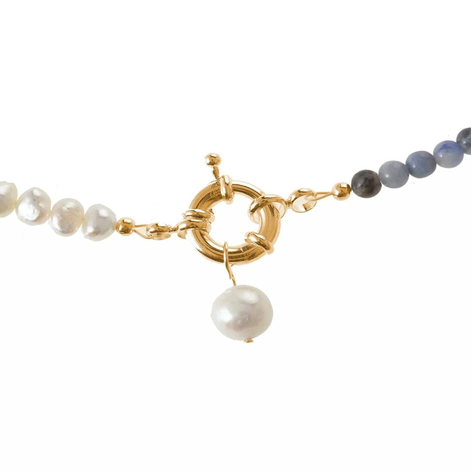Armband 'Zuchtperlen und Lapis Lazuli'