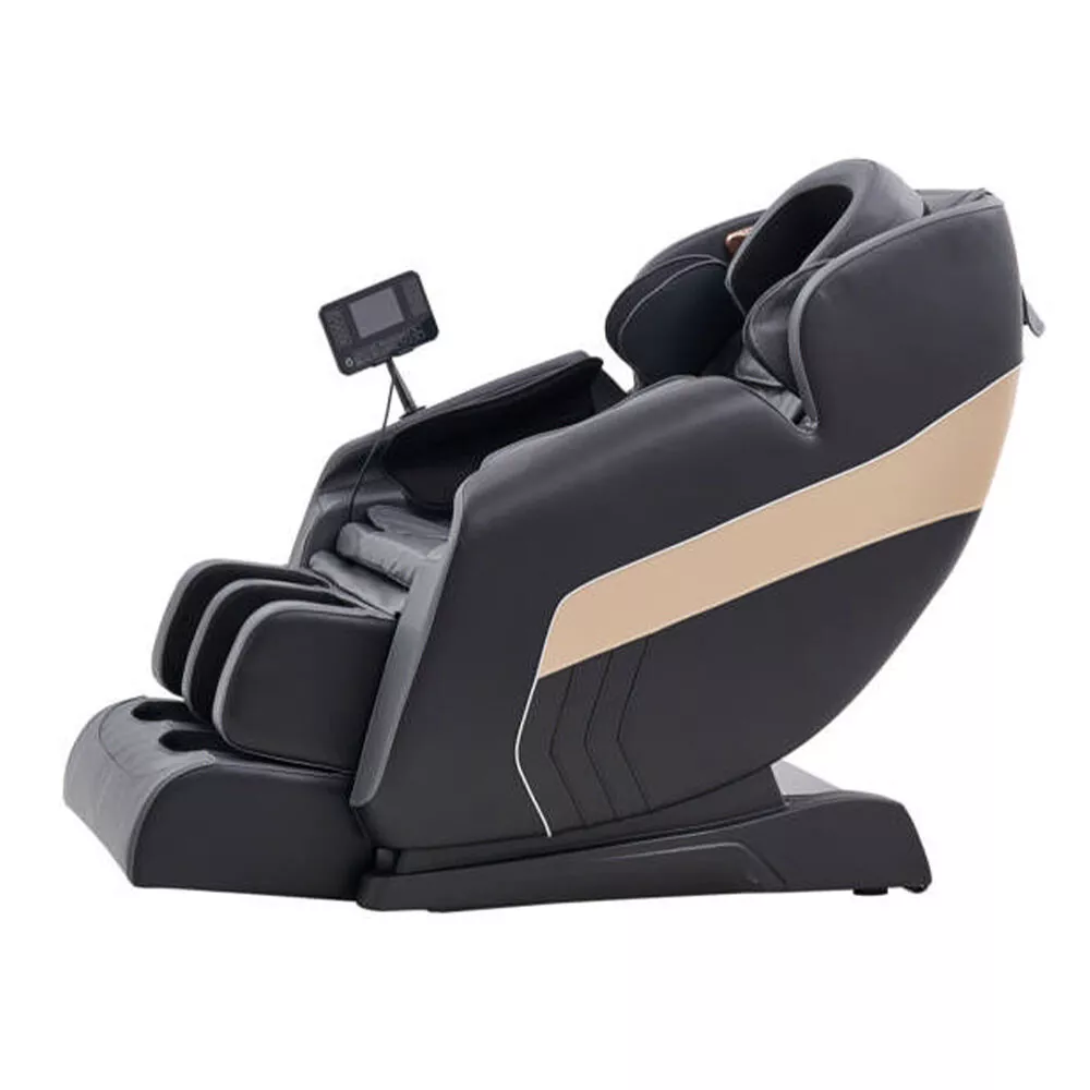 Happy Home Happy Home Elektrischer Massagesessel mit Kopfstütze & Airbag, Schwarz / Creme