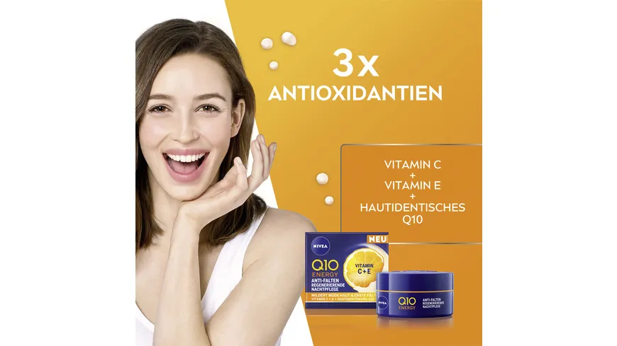 NIVEA Q10 Energy Anti-Falten Regenerierende Nachtpflege 50 ml