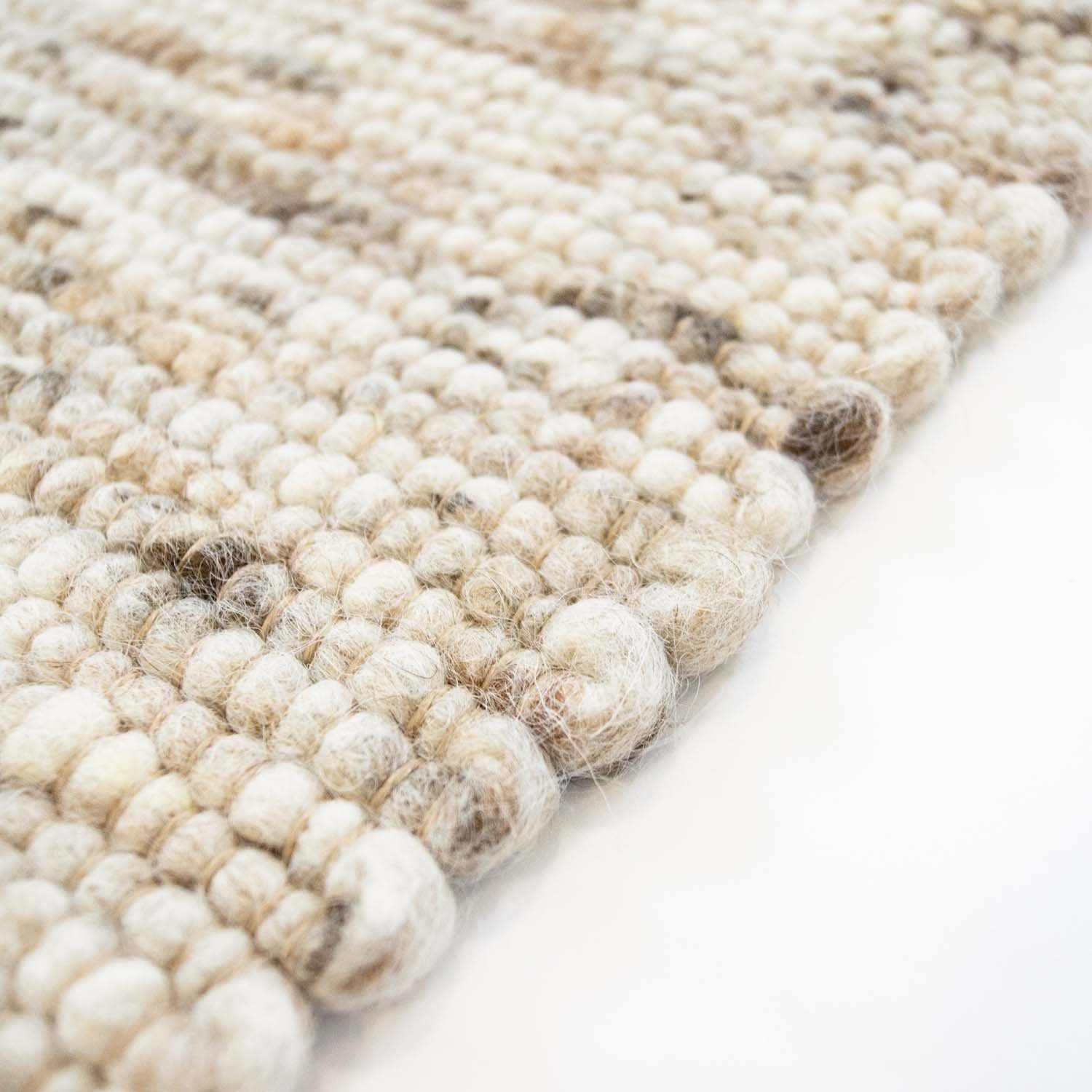 Wollteppich TaraCarpet Handwebteppich Frankeneck, TaraCarpet, rechteckig, Höhe: 13 mm, Handgewebter Teppich gewalkt Wohnzimmer Schlafzimmer Esszimmer 060x090