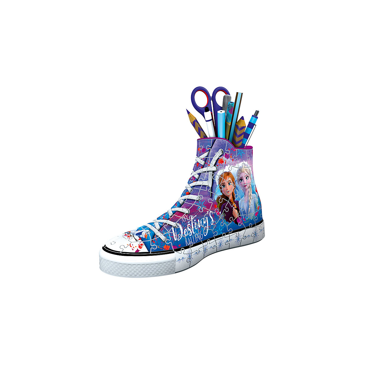 3D-Puzzle Sneaker Utensilo, H12 cm, 108 Teile, Die Eiskönigin