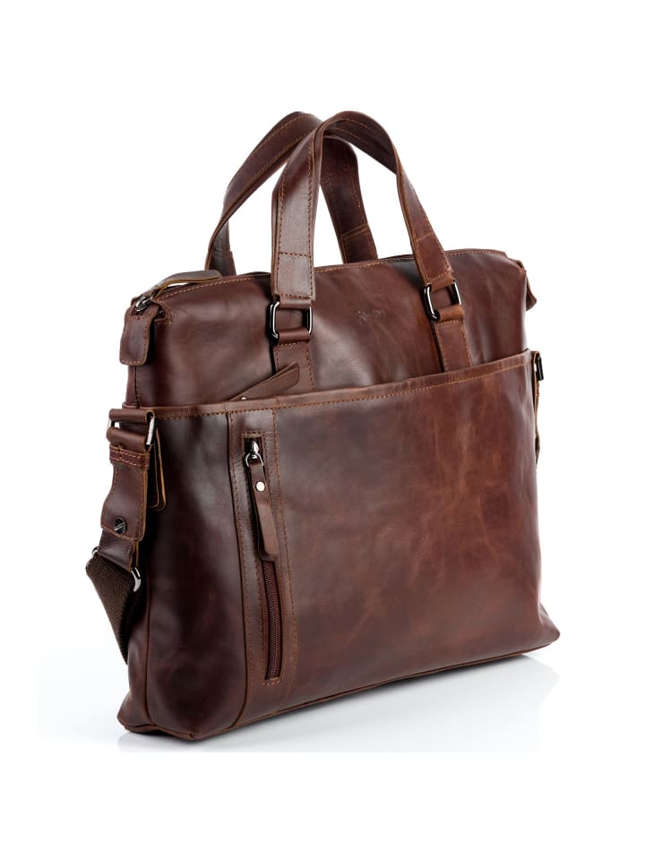 BACCINI Leder-Laptoptasche 15