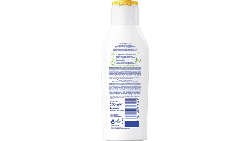 NIVEA SUN Sensitive Sofort Schutz Sonnenallergie LF50+ 200 ml