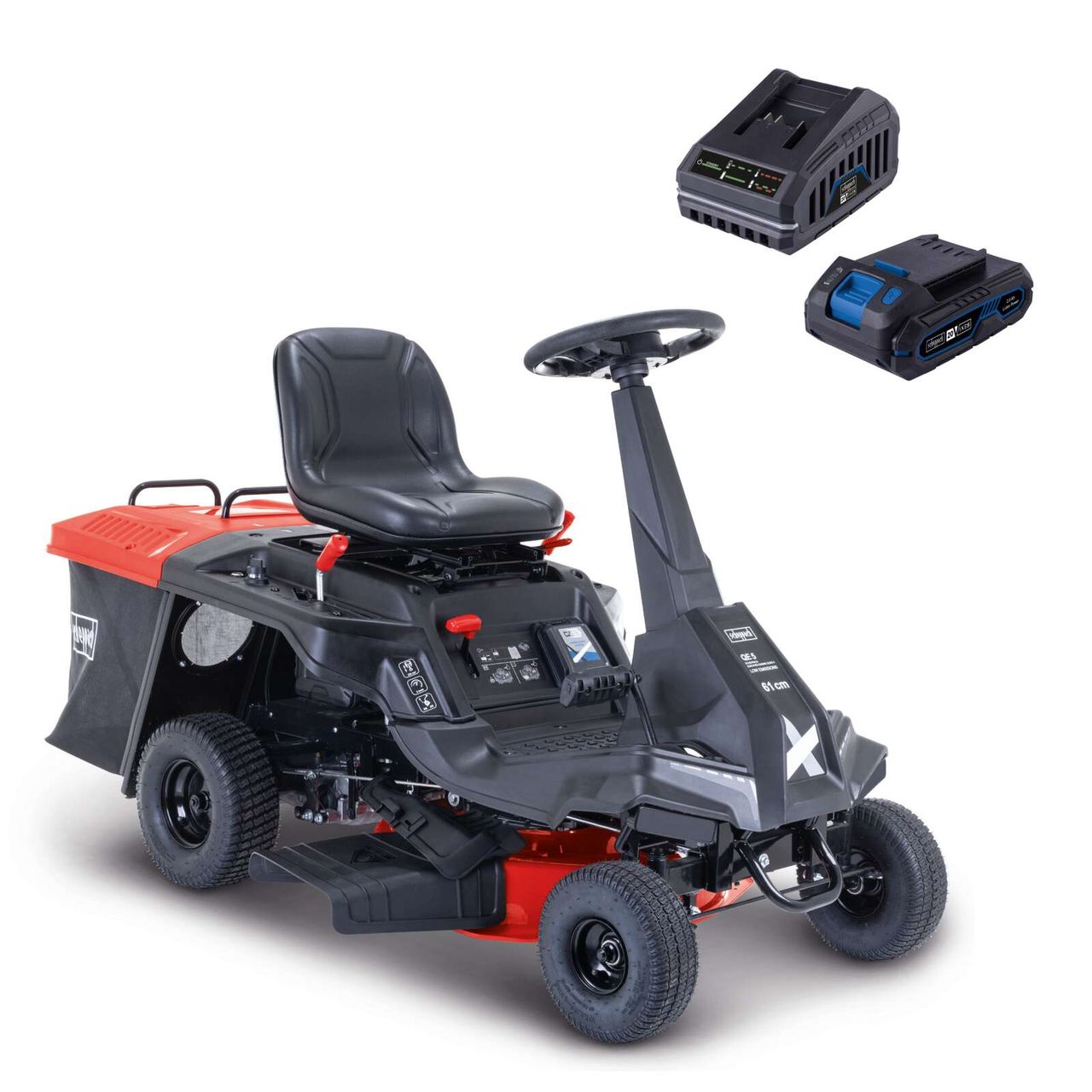Scheppach Benzin-Aufsitzrasenmäher MR200-61 E Start 6 in 1