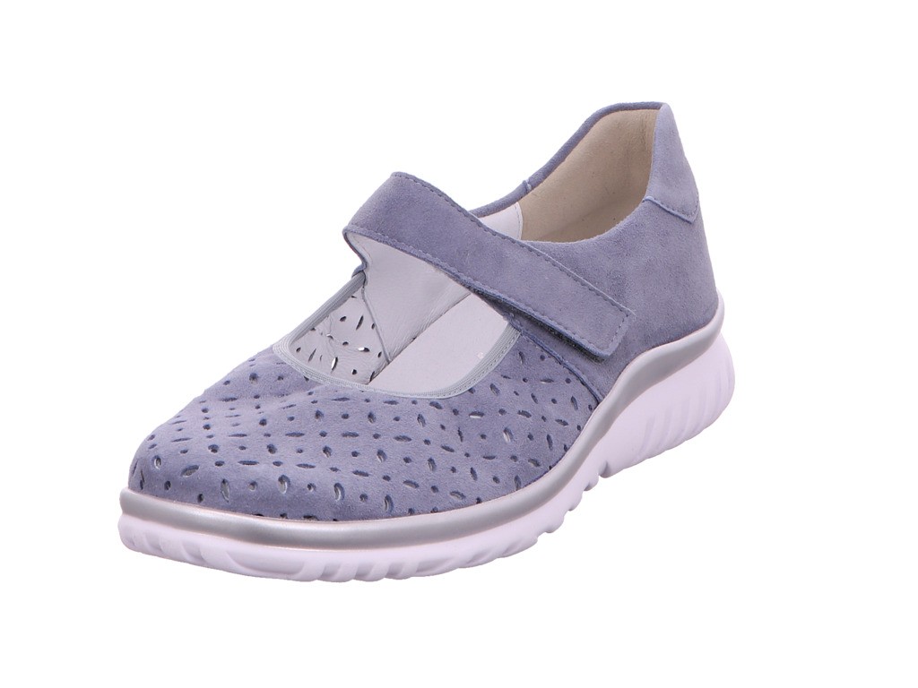 SEMLER Sportliche Slipper blau SAMT-CHEVRO