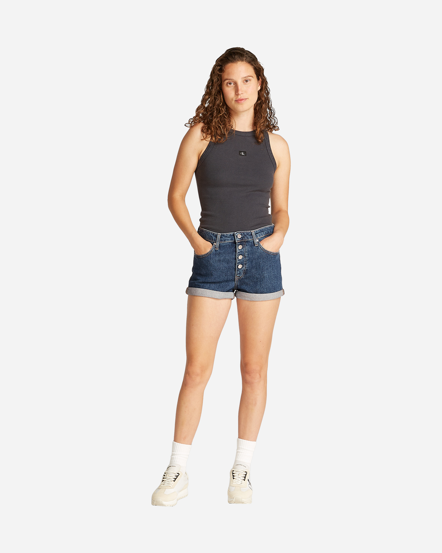 Calvin Klein Jeans Mom Bottoni Jeans W J20J225512-1BJ