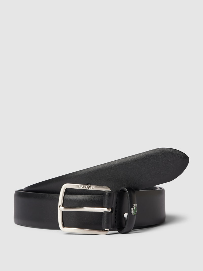 Gürtel aus Leder mit Label-Detail in schwarz