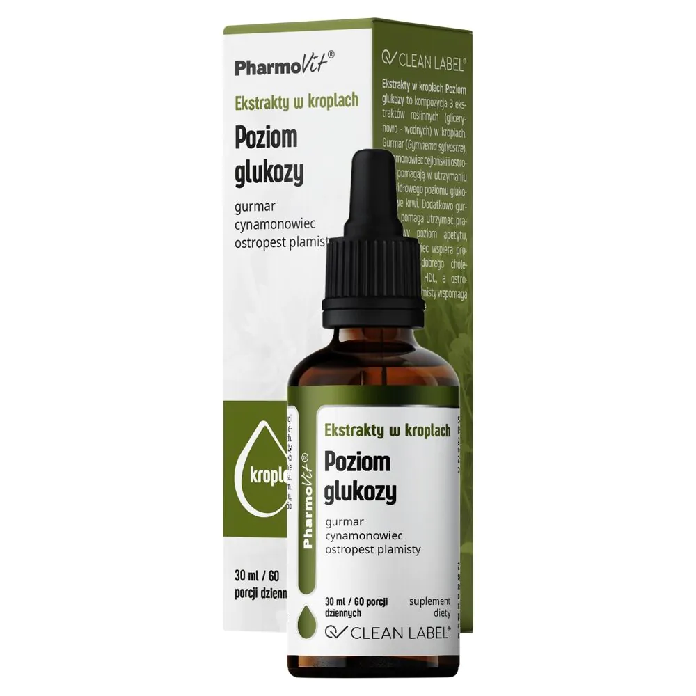 Pharmovit Clean Label ekstrakti u kapima Dodatak prehrani za održavanje odgovarajuće razine glukoze