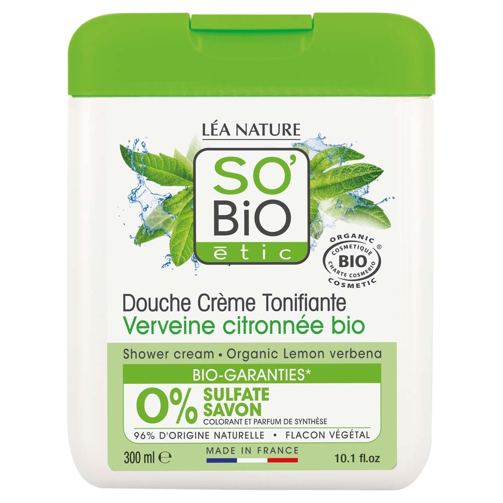 LÉA NATURE SO BiO étic Douche crème tonifiante, Verveine Citronnée bio Douche crème