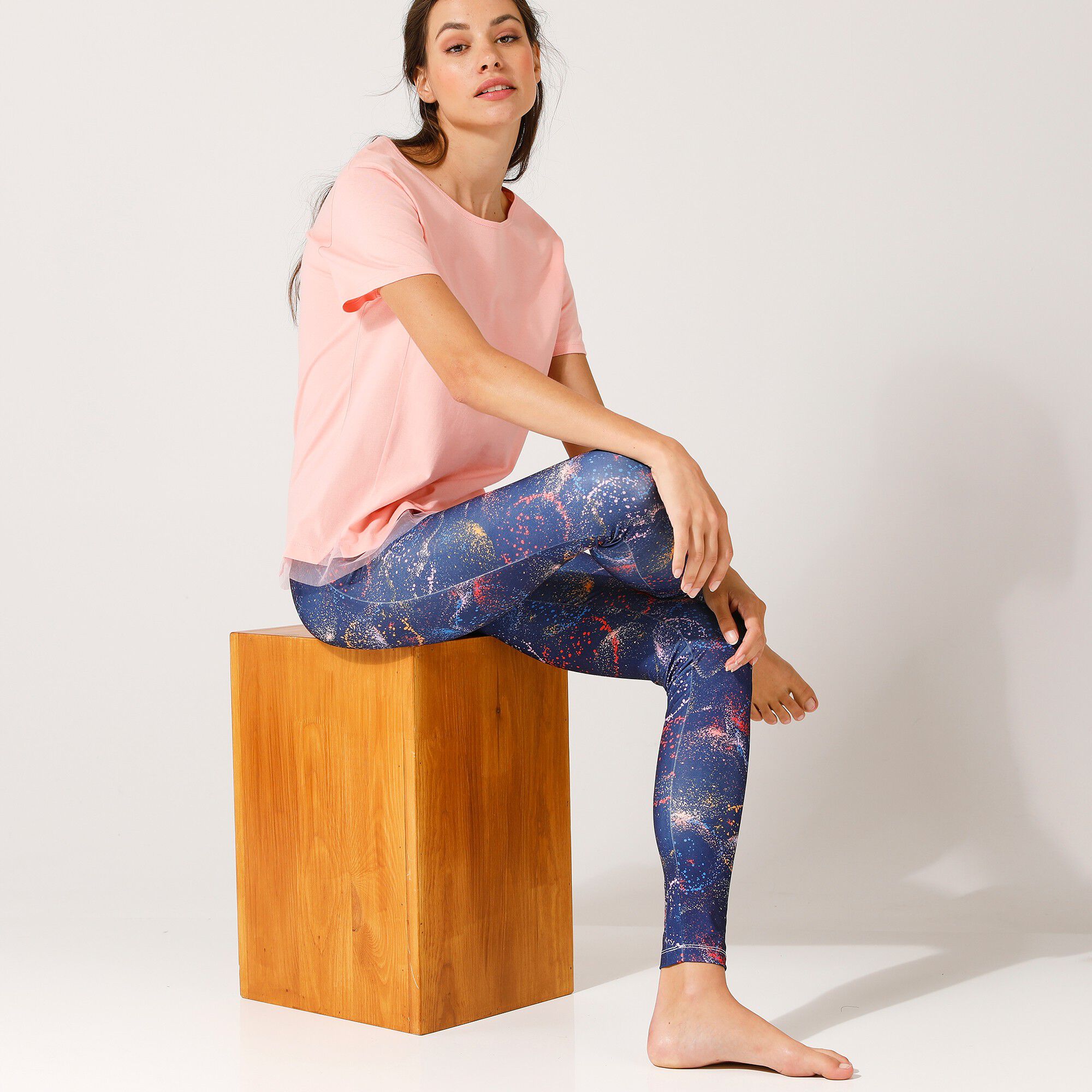 Legging imprimé effet peinture