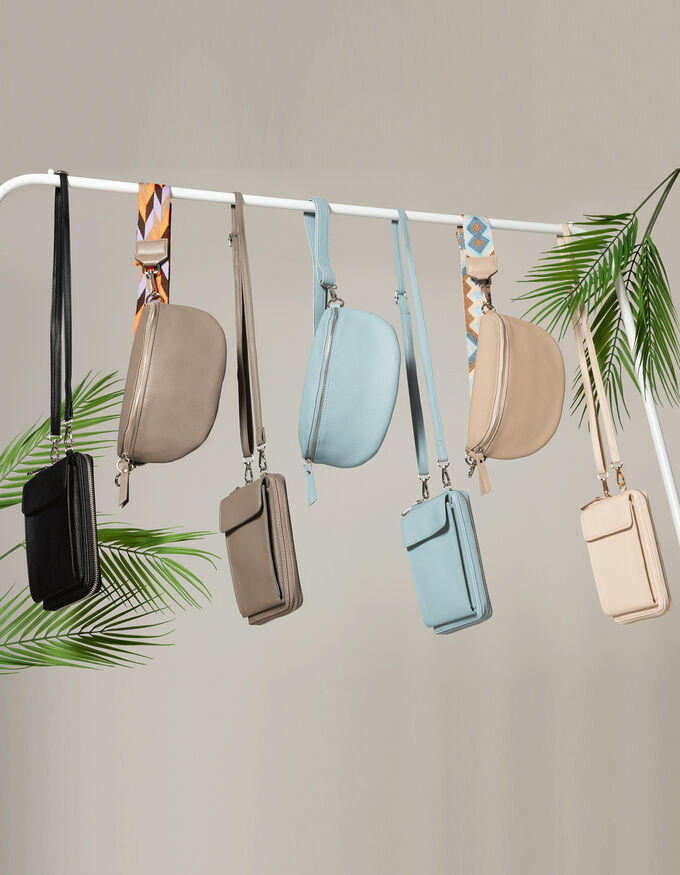 Schultertasche - Druckknopf-Lasche