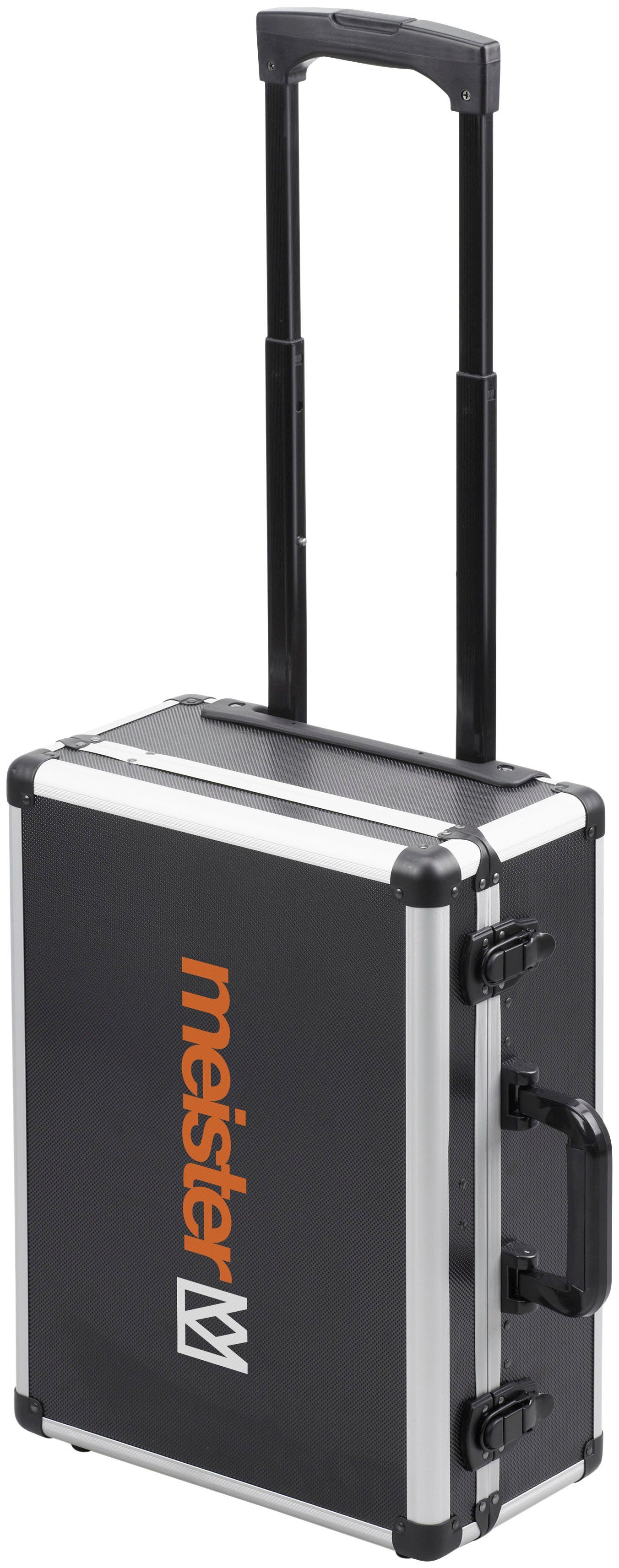 meister Werkzeugset Profi Werkzeugtrolley / 8971440, 156-teilig, mit Rollen und Teleskophandgriff