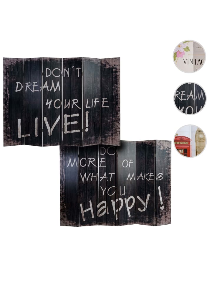 MCW Foto-Paravent im Shabby-Look, 180x240cm, Spruch günstig kaufen onesize