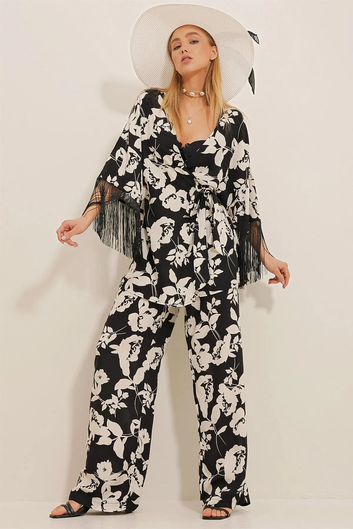 Trend Alaçatı Stili  Zweiteiler - Schwarz - Regular Fit