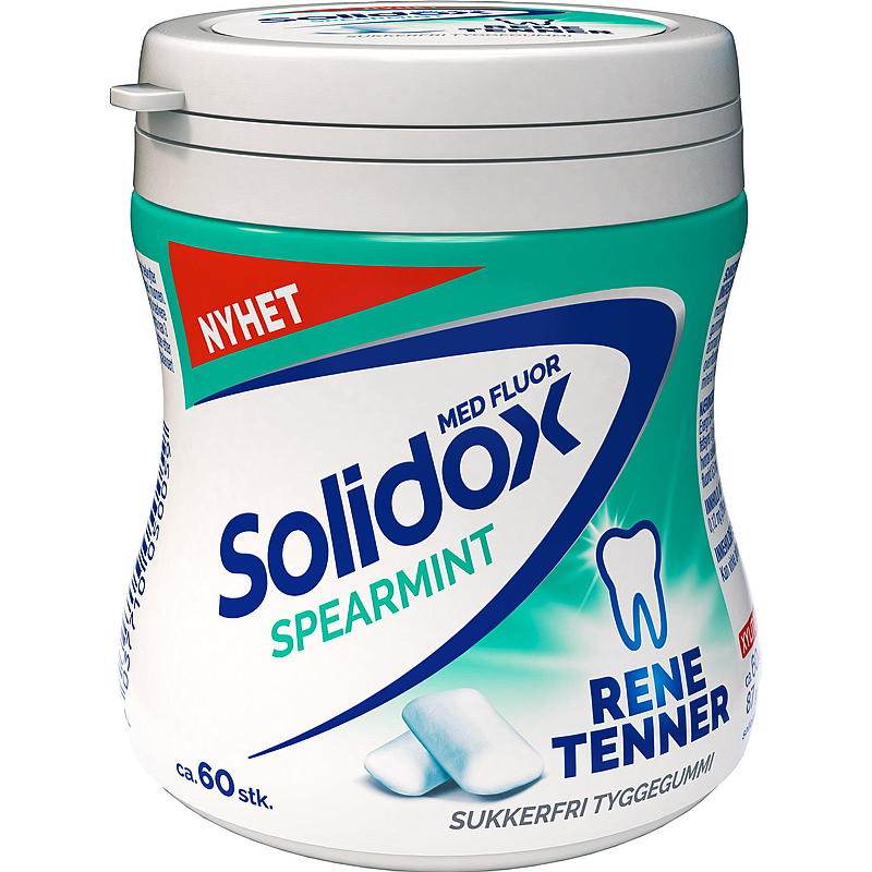Solidox Tyggegummi 90 g Spearmint Solidox
