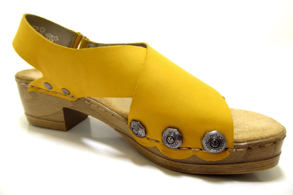 RIEKER Klassische Sandalen gelb