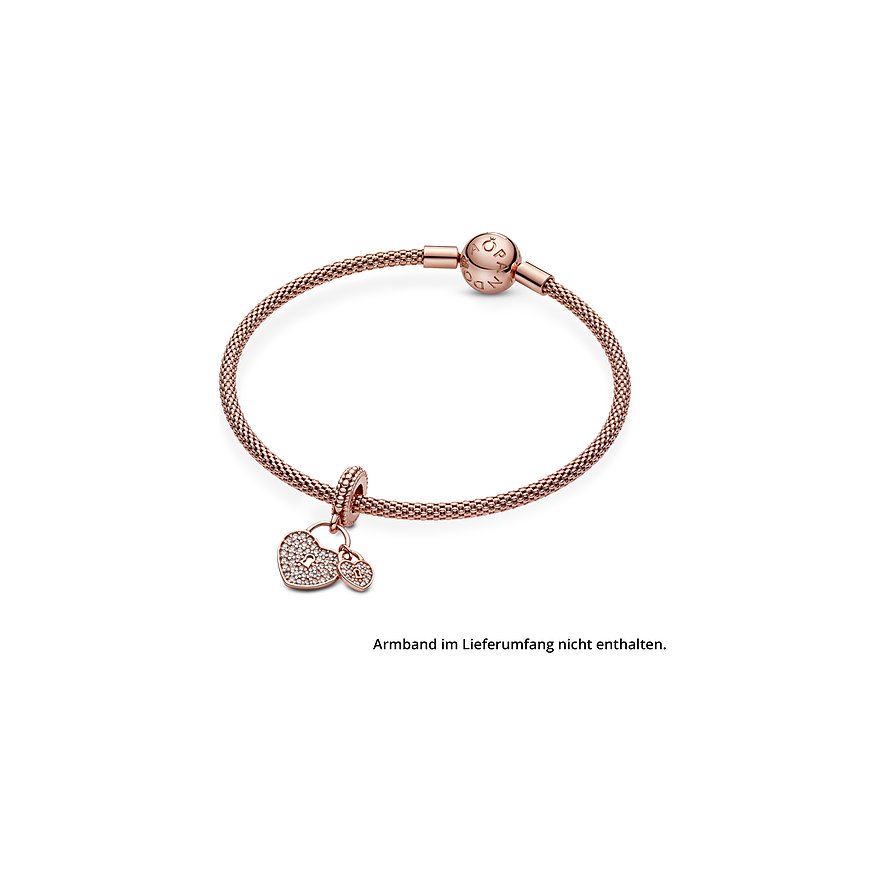 Pandora Charm Moments Pavé-Herzschlösser