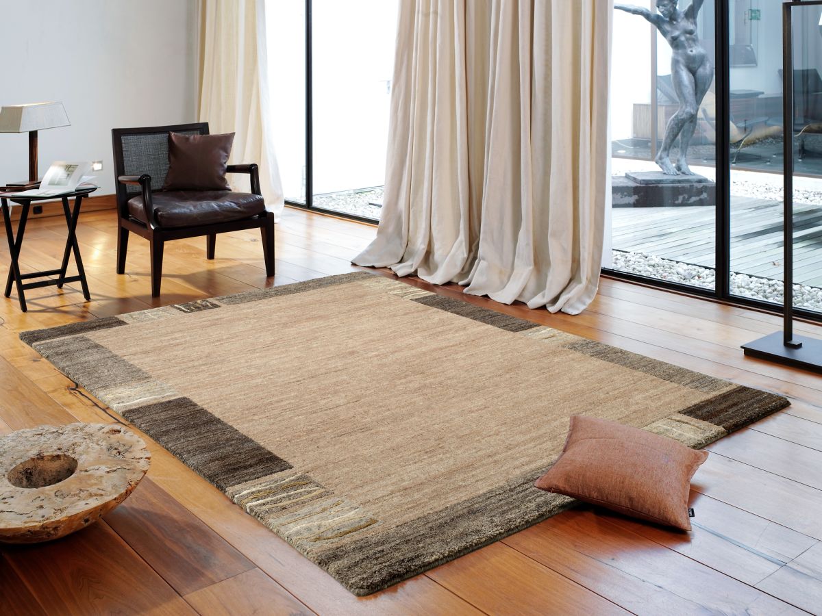Teppich aus Nepal Silk Lalitpur Natur 70 x 140 cm